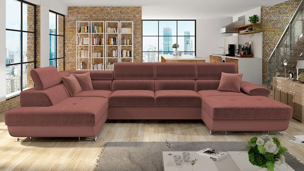 Rohová sedacia súprava Alvin Bis Premium, Dostupné poťahy: Terra 05 + Terra 05 + Terra 15 ECO, Strana: Ľavá