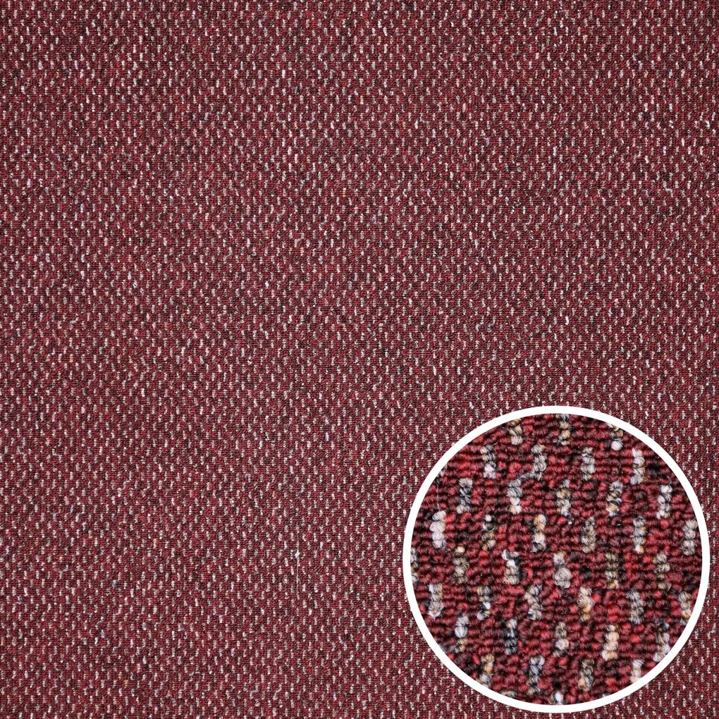 Timzo, Metrážny koberec Rubin 2159 red, na mieru, šíře 4m, červená, ab (mriežka), chodba / predsieň