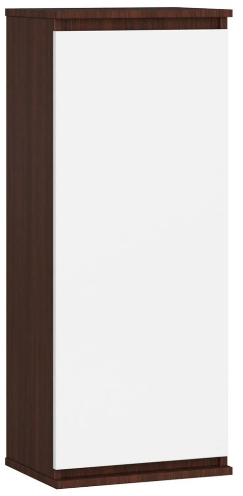 Nástenná vitrínka CLP W40 - wenge/biela
