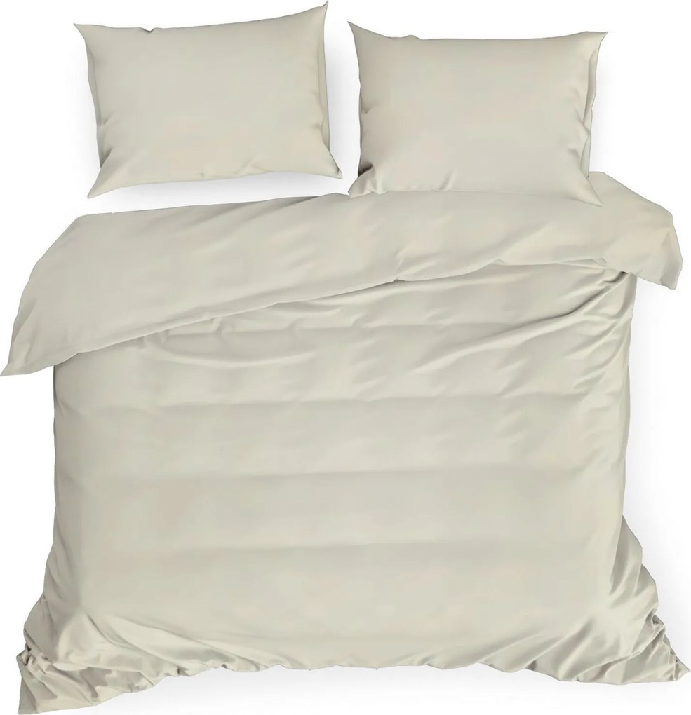 SATÉNOVÉ OBLIEČKY NOVA3 140X200 CM, 1KS 70X80 CM BÉŽOVÉ