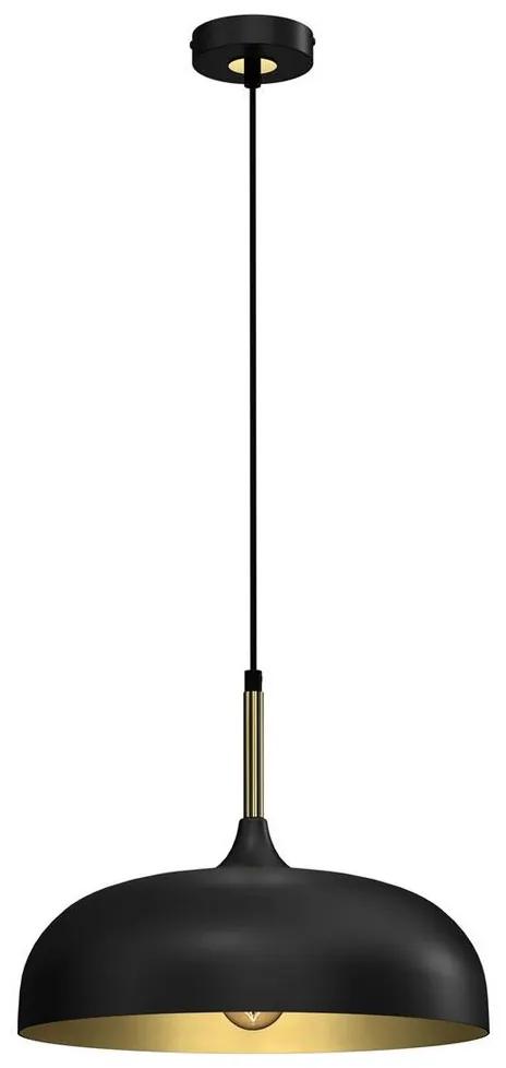 Milagro Luster na lanku LINCOLN 1xE27/60W/230V pr. 35 cm čierna MI1799