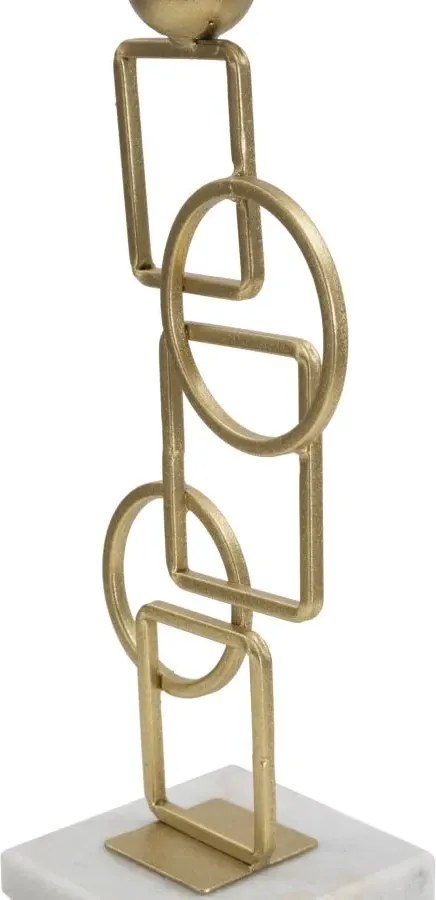 Svietnik Mária 31 cm zlatá/mramor