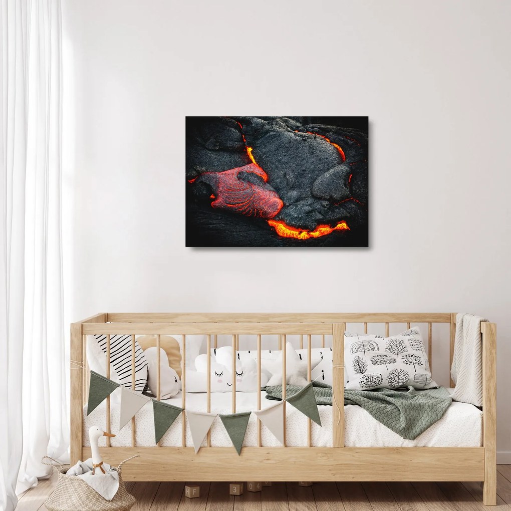 Sklenený obraz - Láva (70x50 cm)