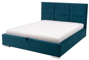 Čalúnená velúrová posteľ FABRIZZIO MAXI P 160 x 200 s roštom a úložným priestorom