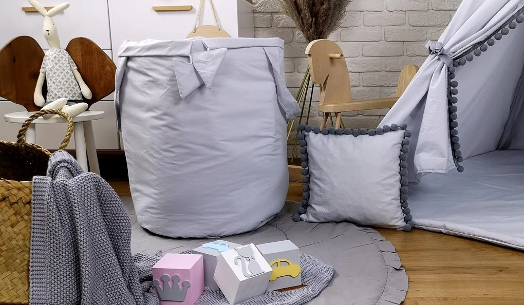 Detský stan TEEPEE (TÍPÍ) SUPERIOR s doplnkami - ŠEDÝ