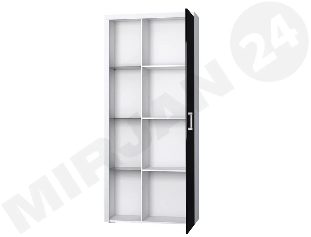 Vitrína Magnolia MA2 (biely + čierny lesk) (osvetlenie LED RGB farebné). Vlastná spoľahlivá doprava až k Vám domov. 1058280