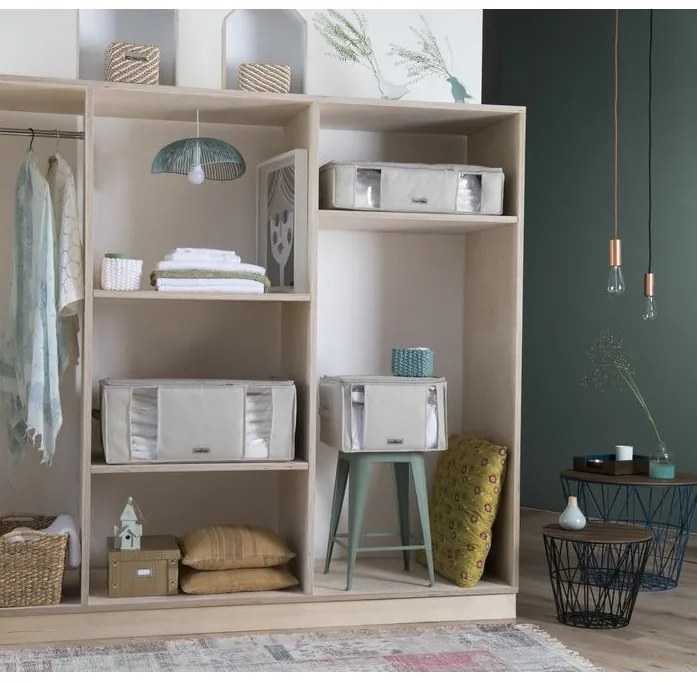 Úložný box s puzdrom Compactor Life, 210 l, béžová