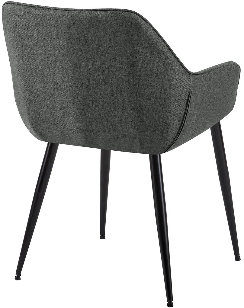 Jedálenská stolička Luena látka - tmavosivá