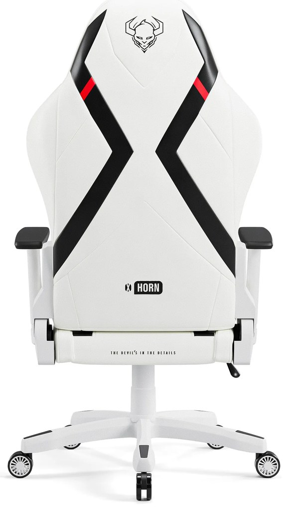 Herné kreslo Diablo X-Horn 2.0 Normal Size, bielo-čierne