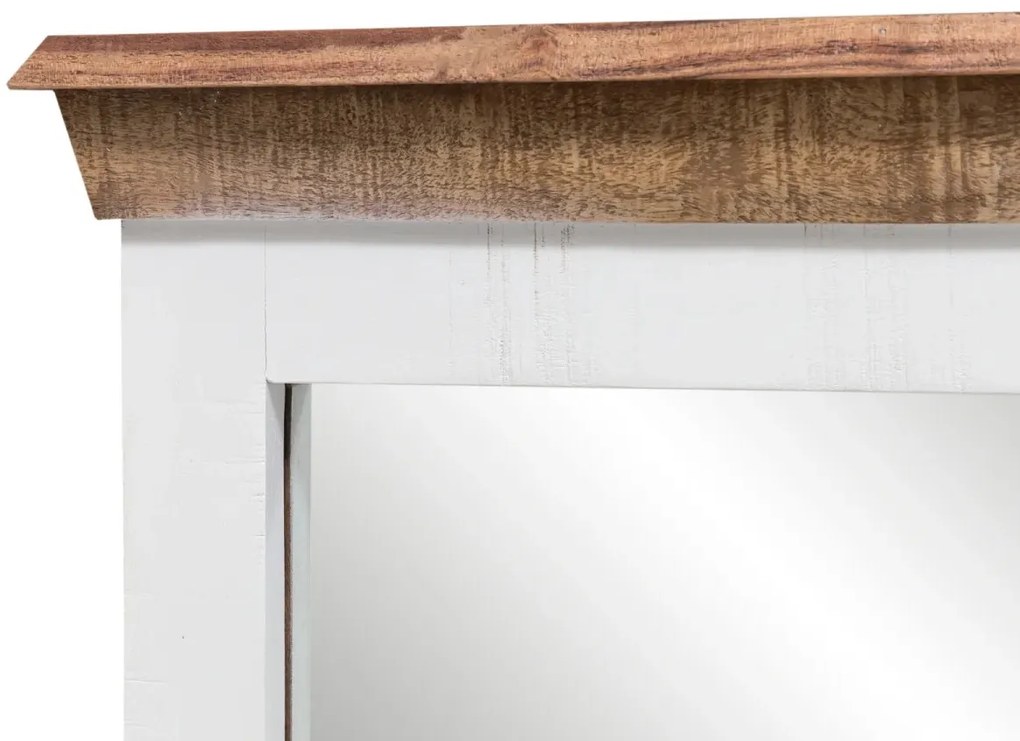 furniture-nabytek.cz - Masivní zrcadlo Perth z recyklovaného dřeva, lakované, bílé / barevné – 50×4×140 cm