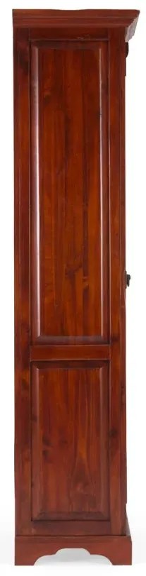 furniture-nabytek.cz - Masívna šatníková skriňa Catana z borovice, lakovaná, hnedá – 75×44×190 cm