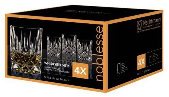Súprava 4 pohárov na whisky z krištáľového skla Nachtmann Noblesse, 295 ml