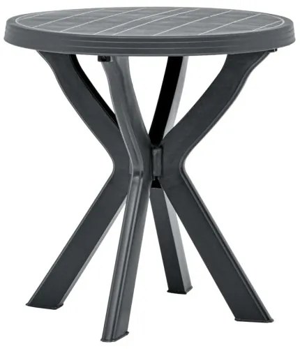 vidaXL Bistro stolík antracitový Ø70 cm plastový-