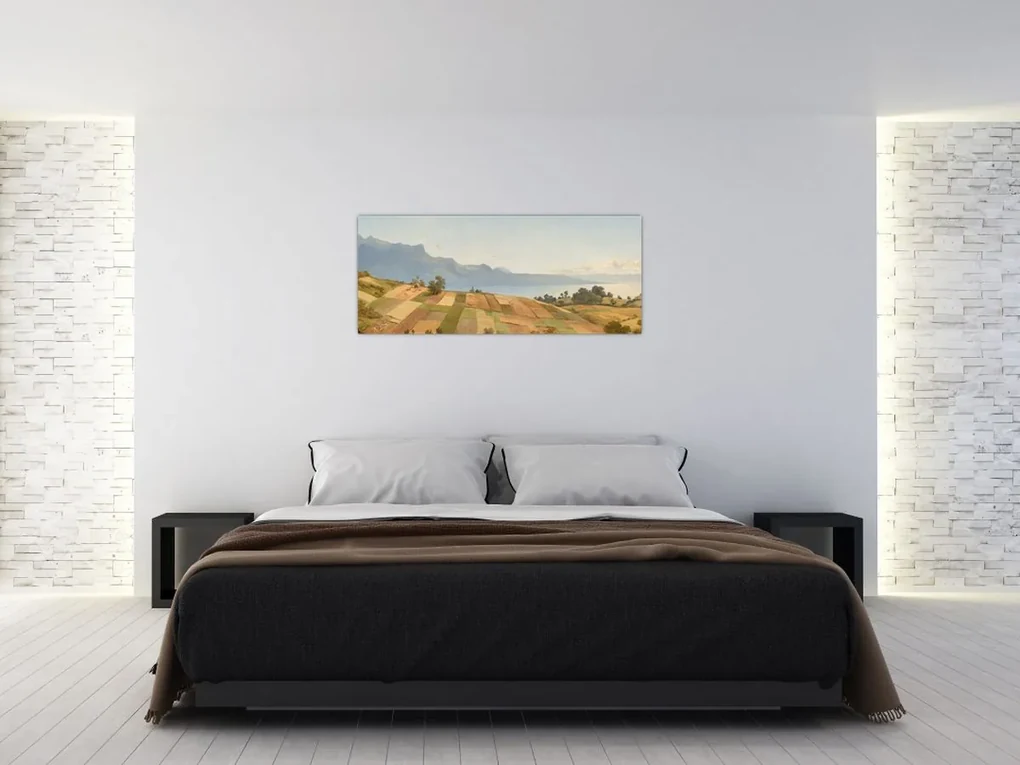 Obraz - Alexandre Calame, Swiss Landscape, reprodukcia (120x50 cm)
