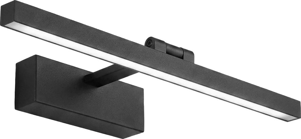 Toolight Toolight, LED nástenné svietidlo, 40cm, 6W, 4000K, 500lm, APP1866-1W, čierna matná, OSW-66022