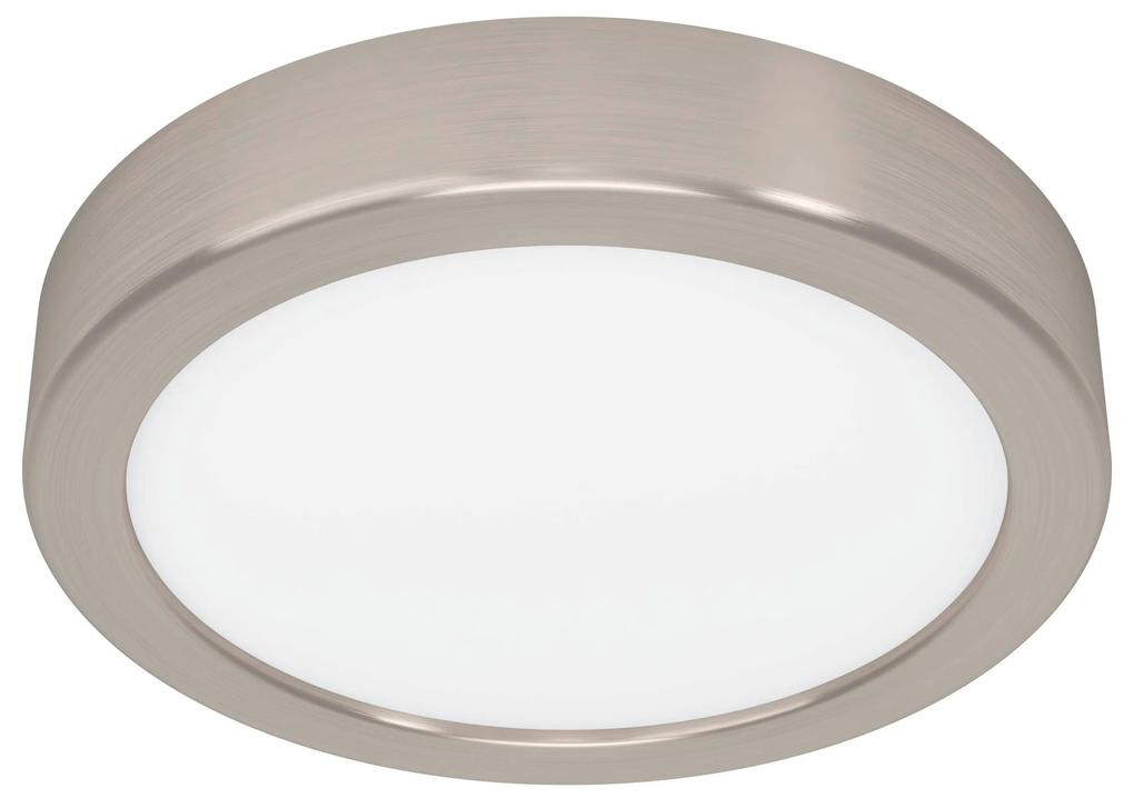 EGLO LED stropné stmievateľné osvetlenie FUEVA 5, 11W, teplá biela, 16cm, okrúhle, strieborné