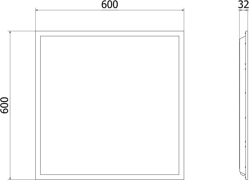 Mexen Brill-S, stropný LED panel 60×60 cm, 36 W, neutrálna biela 4000K, L202-060-060-3640-70