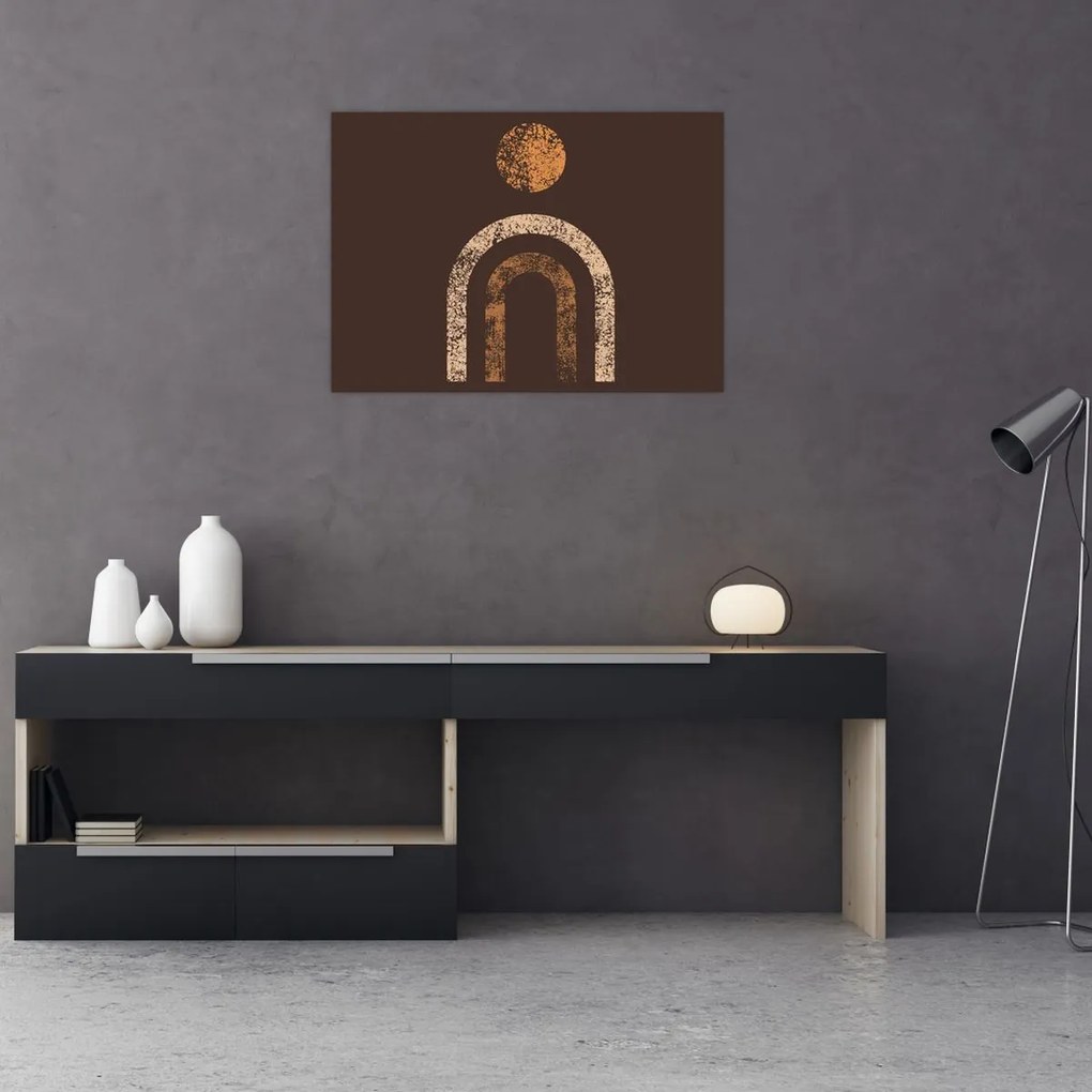 Obraz - Oranžové oblúky N⁰1 (70x50 cm)