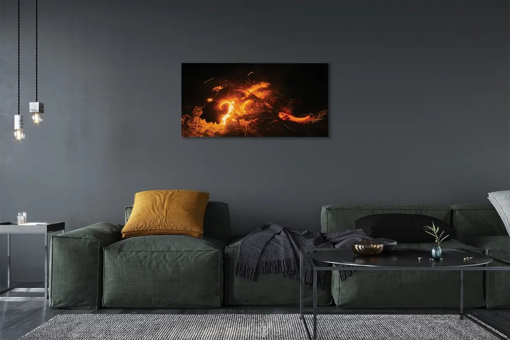 Obraz canvas ohnivý drak 120x60 cm