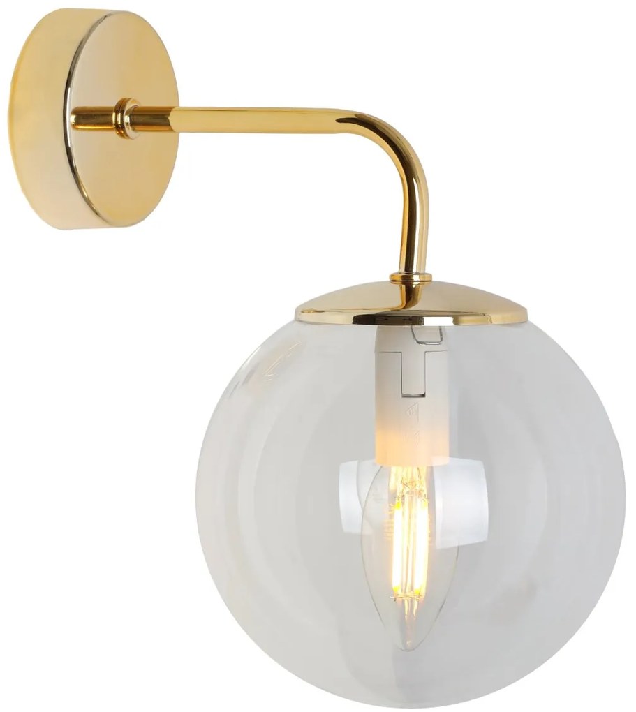 Nástenné svietidlo Paris 2, 1x číre sklenené tienidlo, G