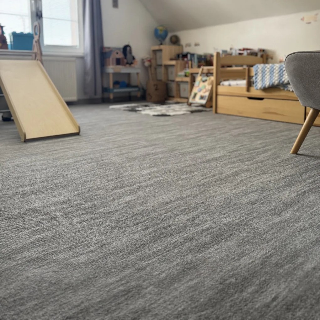 Koberec metráž Tropical 90, na mieru, šíře 4m,5m, šedá, filc, chodba / predsieň, Associated Weavers