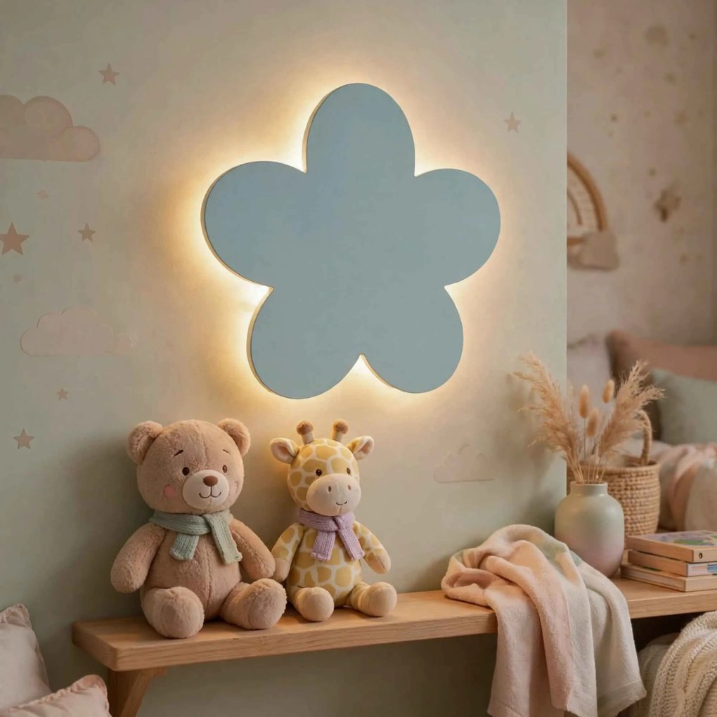 Detské nástenné svetlo kvet, LED nočné svetlo | KVID: Biela 4802-115410 LED0594