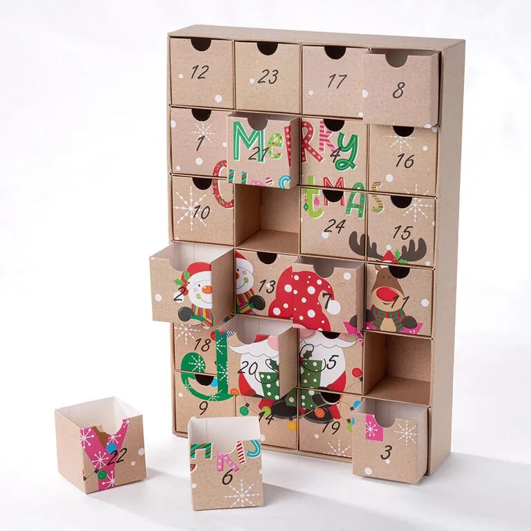 Adventný kalendár so zásuvkami PAPER škriatok