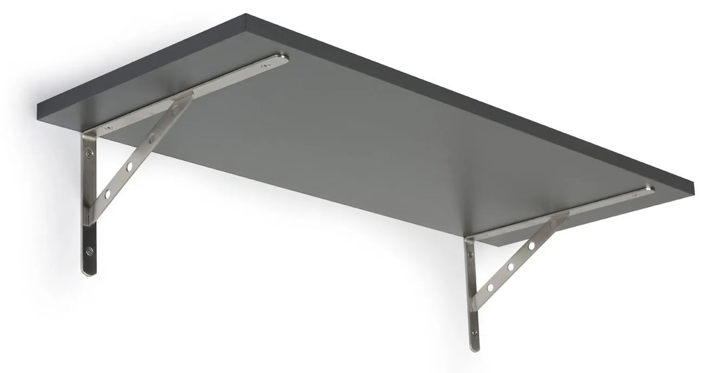 Nástenná polica, pevná, 800 x 270 mm, grafit