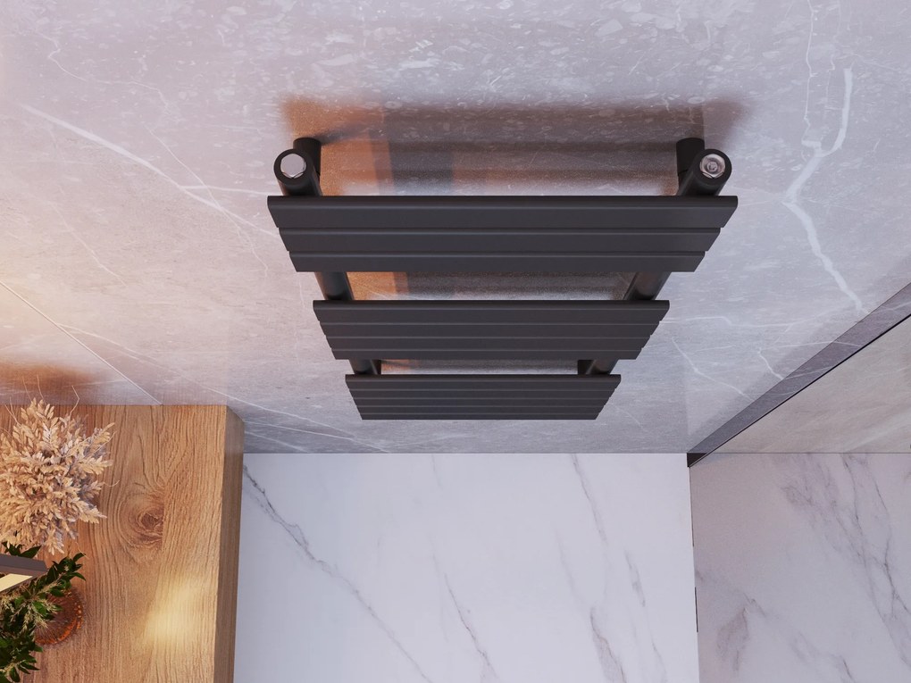 Gamma Erga Classic, vykurovacie teleso 1200x450 mm, 611W, čierna matná, ERG-LAV-CLAS-120450-BK