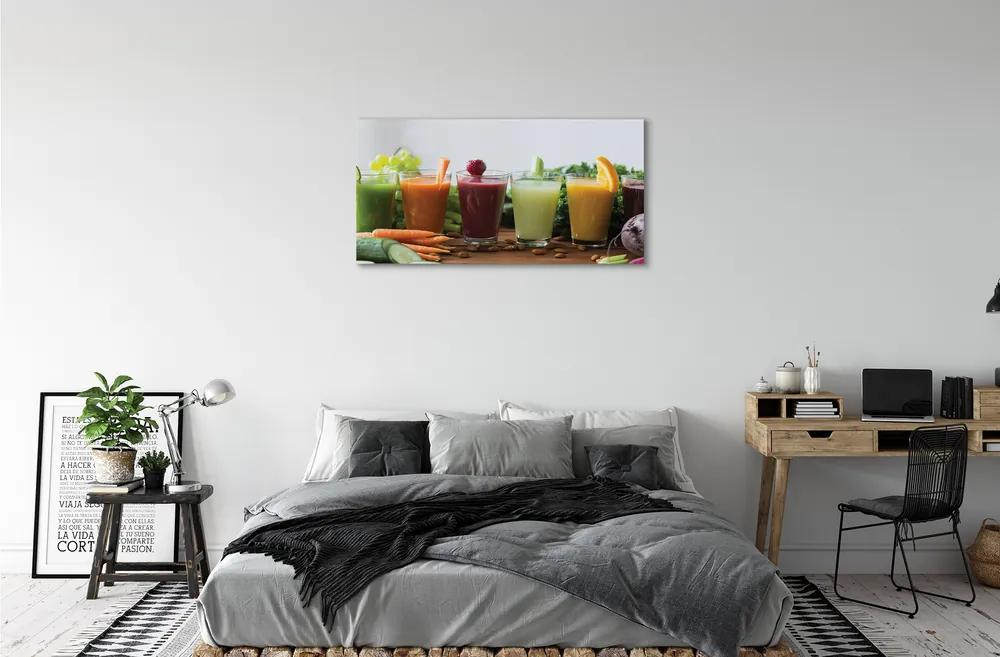 Obraz canvas Zeleninové, ovocné kokteily 140x70 cm