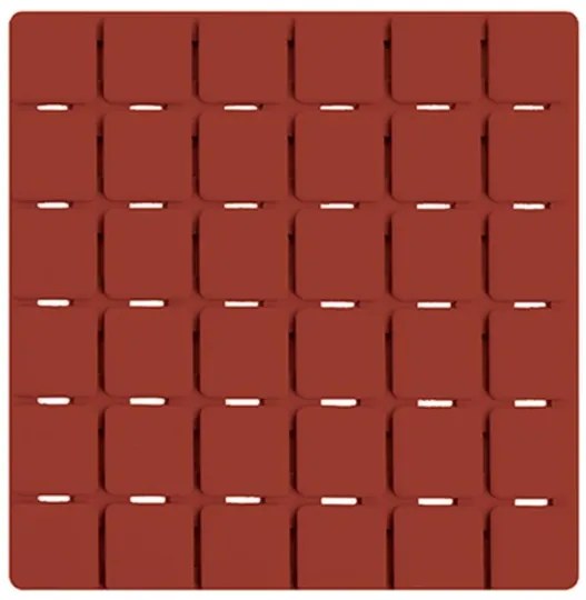 Spirella Protišmyková podložka QUADRO, terakota, 13 x 13 cm, 5 ks