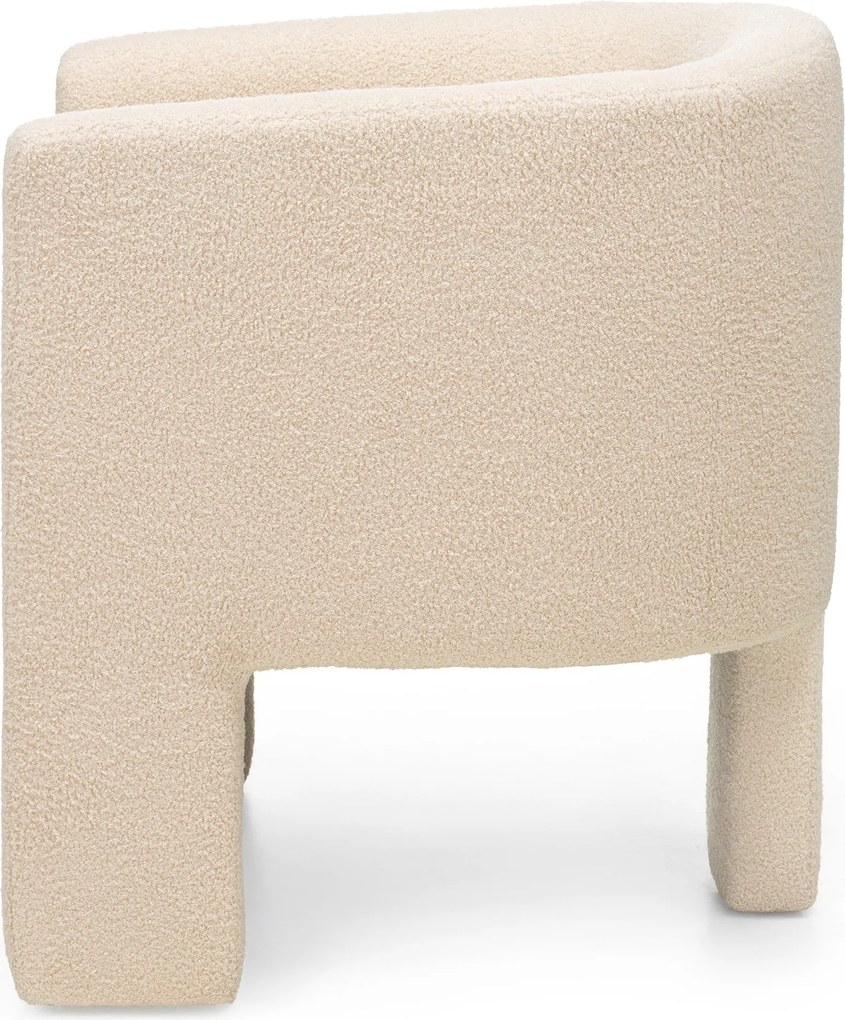 Designové křeslo Lorraine bouclé béžové