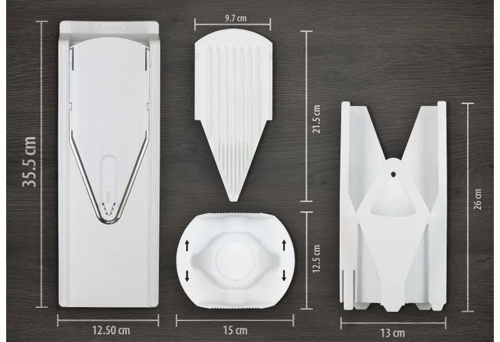 V-kráječ Börner V3 TrendLine se 3 planžetami a Multiboxom Barva: Bílá