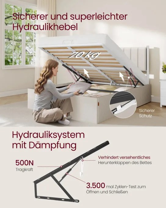 Manželská posteľ 140 cm RMB614LH01