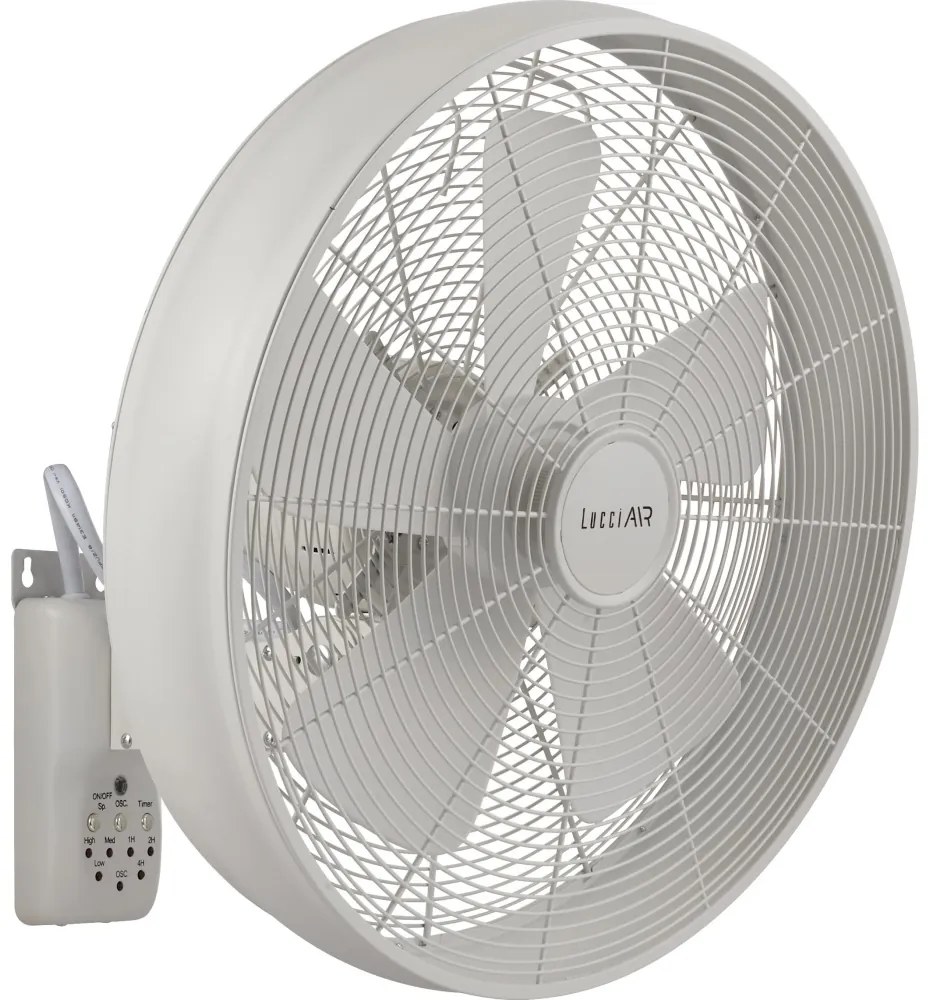 Lucci Air 213128EU - Nástenný ventilátor BREEZE 55W/230V biela + diaľkové ovládanie