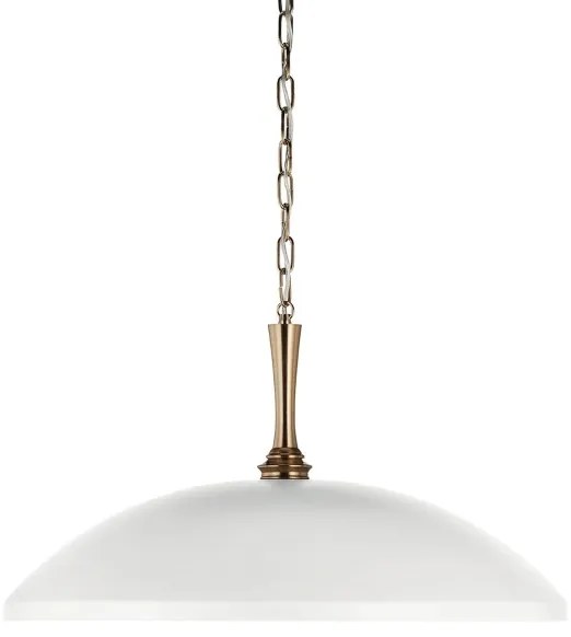 Kichler KL-DELAROSA-P-WH - Luster na reťazi DELAROSA 1xE27/60W/230V biela/mosadz