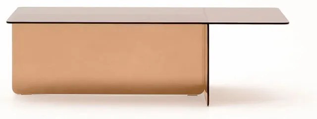 Hnedý sklenený konferenčný stolík 60x120 cm Zaren – Kave Home