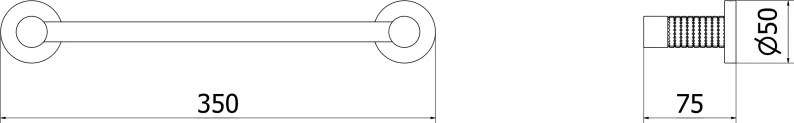 Mexen Triv, držiak na uteráky 35 cm, grafitová, 70A33041-66