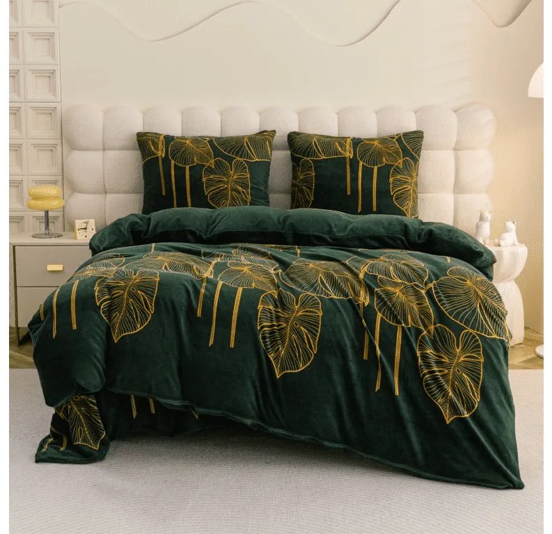 Obliečky mikroplyš VENECIA zelené Rozmer obliečok: 70 x 90 cm | 140 x 200 cm