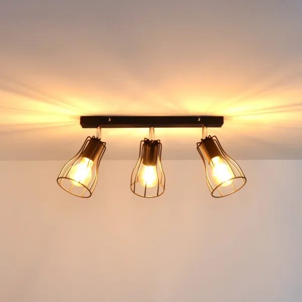 LED Bodové svietidlo TUBE II 3xE27/15W/230V čierna