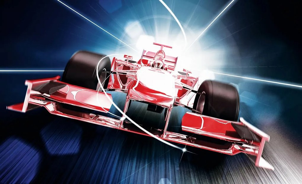 Fototapeta - Červená formula 1 3D F1 (254x184 cm)