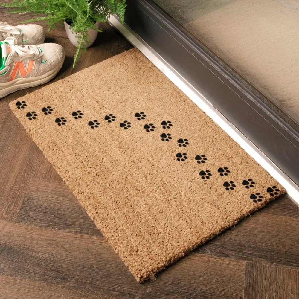 Rohožka z kokosového vlákna 40x60 cm Paw Prints – Artsy Doormats