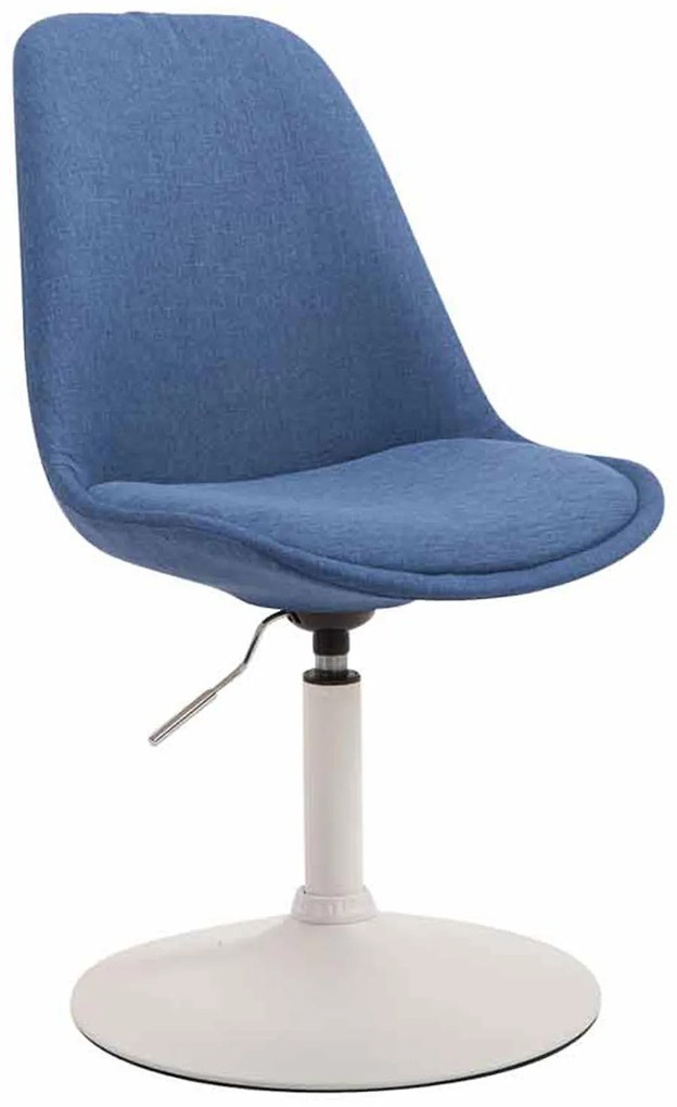 Stolička Maverick W - látka, podnož kov biela matná - Modrá