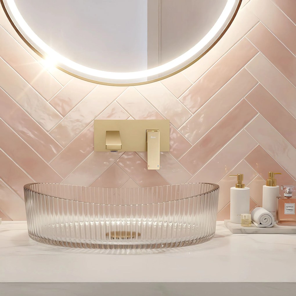 Rea Joe, podomietková umývadlová batéria + BOX, zlatá matná, REA-B3620