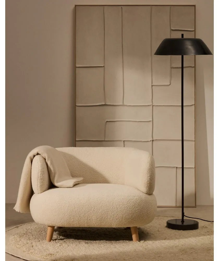 Krémové kreslo z textílie buklé Ulit – Kave Home