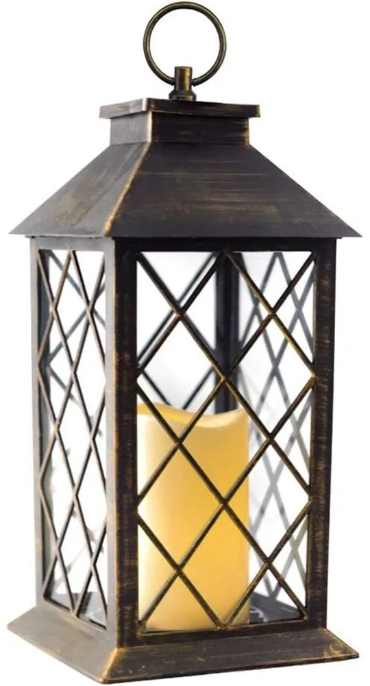Tutumi Tutumi, LED svietnik 14x14x29 cm ZT22-06, mosadzná, HOM-02815
