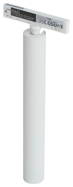 Moderný biely reflektor pre 1-fázový koľajnicový systém - Slimline Avery