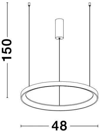 LED luster Pertino 48 3000K biele