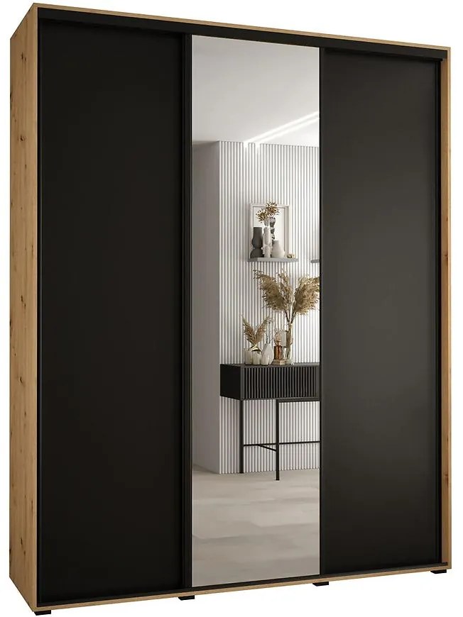 Skriňa 45 Canaris 3 200 artisan/čierna/čierna