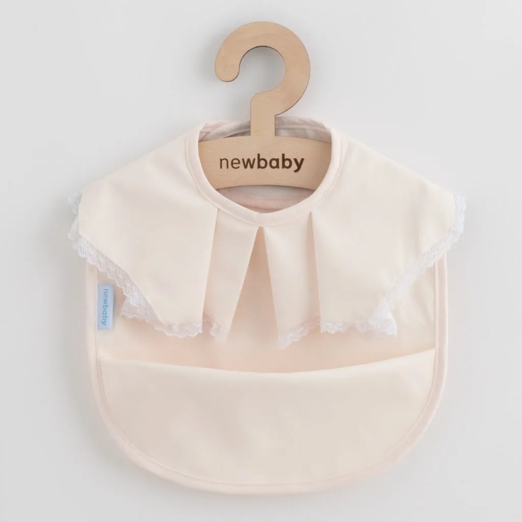 Luxusný umývateľný podbradník New Baby 34x25 cm girl